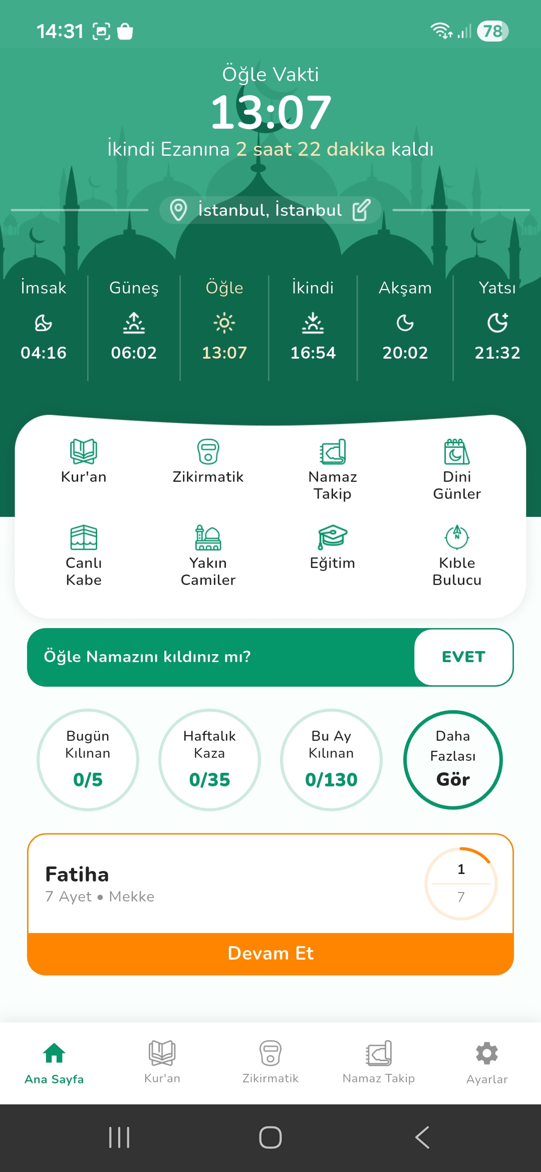 İlmihalPro ana sayfa ekranı